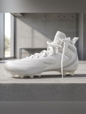 NWOB NIKE Alpha Huarache 8 Elite LAX Lacrosse Cleats White/Gray - Size 10